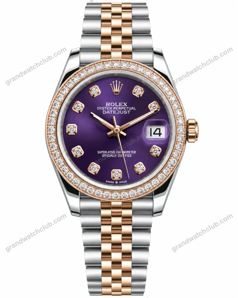 Super Clone Rolex Datejust Aubergine Diamond Dial 278381RBR Jubilee 31 mm – Swiss SuperClone