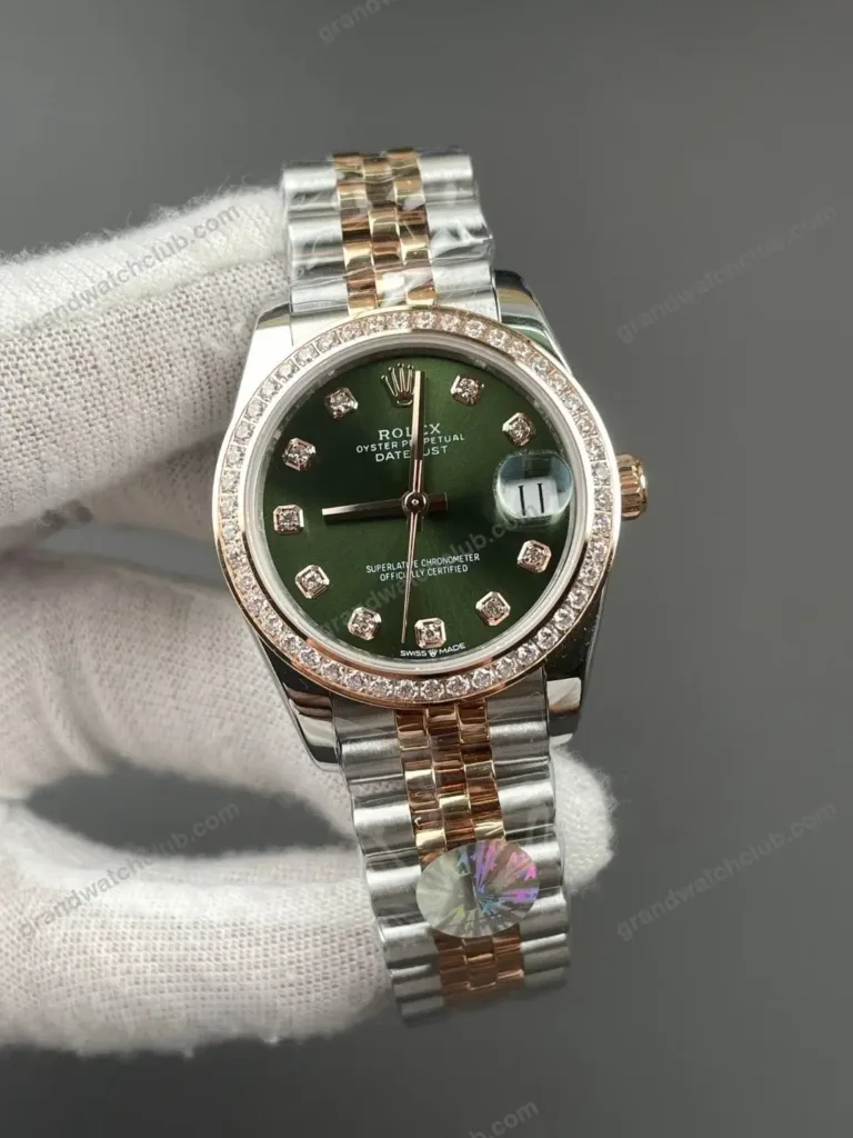 Super Clone Rolex Datejust Green Diamond Dial 278381RBR Jubilee 31 mm – Swiss SuperClone - photo 3
