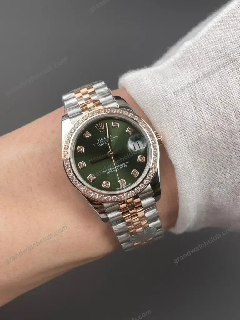 Super Clone Rolex Datejust Green Diamond Dial 278381RBR Jubilee 31 mm – Swiss SuperClone - photo 9