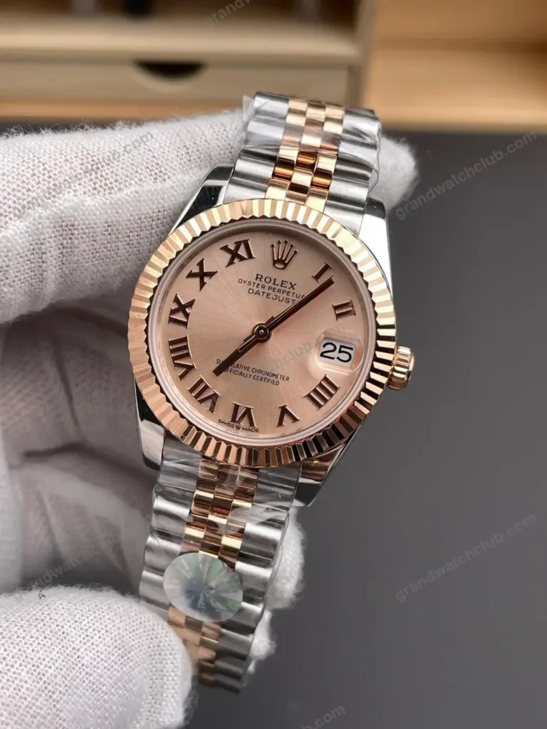 Super Clone Rolex Datejust Rosé Roman Dial 278271 Jubilee 31 mm – Swiss SuperClone - photo 1