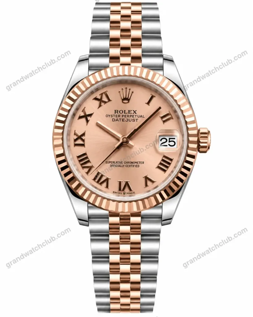 Super Clone Rolex Datejust Rosé Roman Dial 278271 Jubilee 31 mm – Swiss SuperClone
