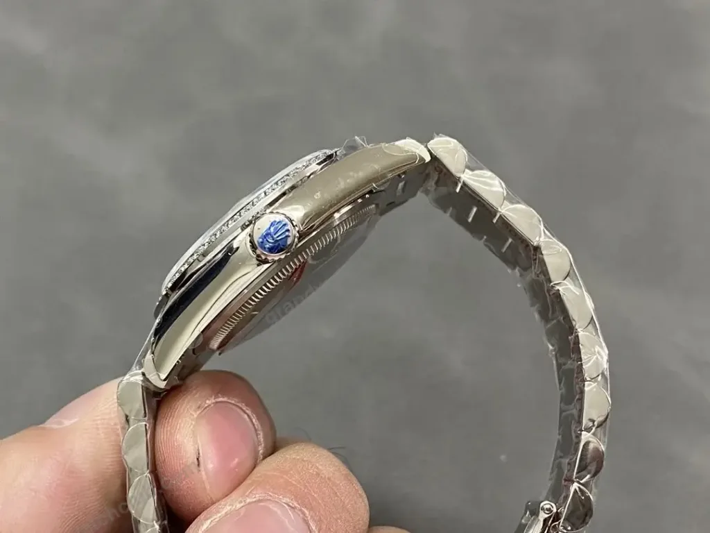 Super Clone Rolex Datejust White Mother of Pearl Diamond Dial 278384RBR Jubilee 31 mm – Swiss SuperClone - photo 3