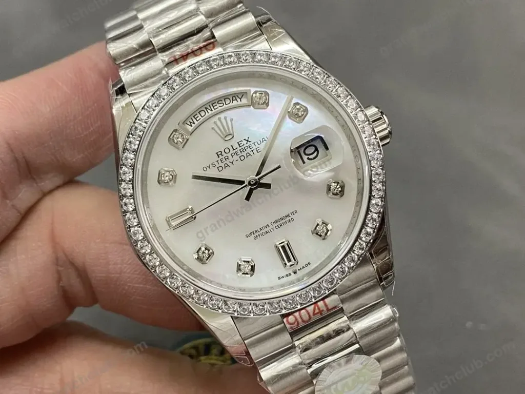 Super Clone Rolex Datejust White Mother of Pearl Diamond Dial 278384RBR Jubilee 31 mm – Swiss SuperClone - photo 5