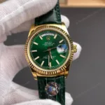 Super Clone Rolex Day-Date 36 Green Dial 118138 Leather Strap – Swiss SuperClone - photo 2