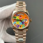 Super Clone Rolex Day-Date 36 Puzzle Dial Everose Gold 128235 President – Swiss SuperClone - photo 2
