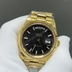 Super Clone Rolex Day-Date 40 Black Motif Dial Diamond Bezel 228348RBR President – Swiss SuperClone - photo 4