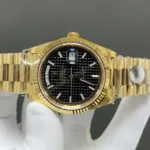 Super Clone Rolex Day-Date 40 Black Motif Dial Diamond Bezel 228348RBR President – Swiss SuperClone - photo 5