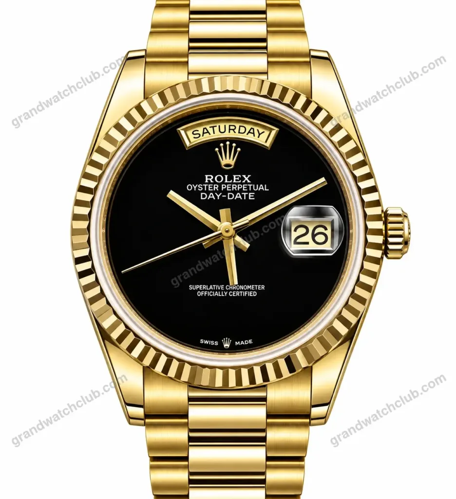 Super Clone Rolex Day-Date 40 Black Onyx Dial 228238 President – Swiss SuperClone