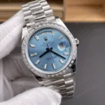 Super Clone Rolex Day-Date 40 Bright Blue Diamond Dial 228349RBR President – Swiss SuperClone - photo 8
