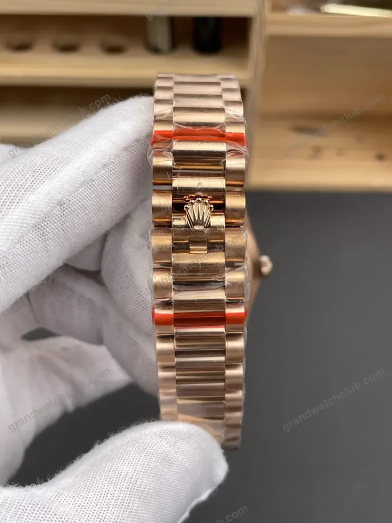 Super Clone Rolex Day-Date 40 Everose Gold Slate Diamond Dial 228235 President – Swiss SuperClone - photo 2
