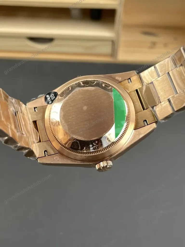 Super Clone Rolex Day-Date 40 Everose Gold Slate Diamond Dial 228235 President – Swiss SuperClone - photo 5