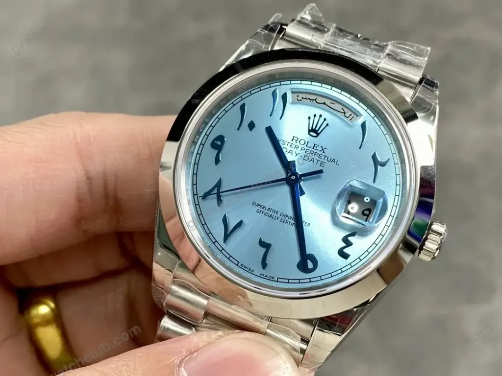 Super Clone Rolex Day-Date 40 Ice Blue Arabic Dial 228206 President – Swiss SuperClone - photo 4