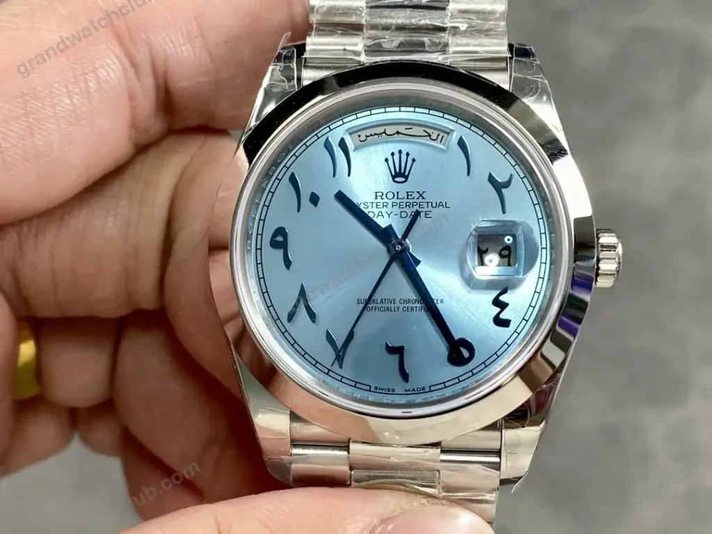 Super Clone Rolex Day-Date 40 Ice Blue Arabic Dial 228206 President – Swiss SuperClone - photo 6