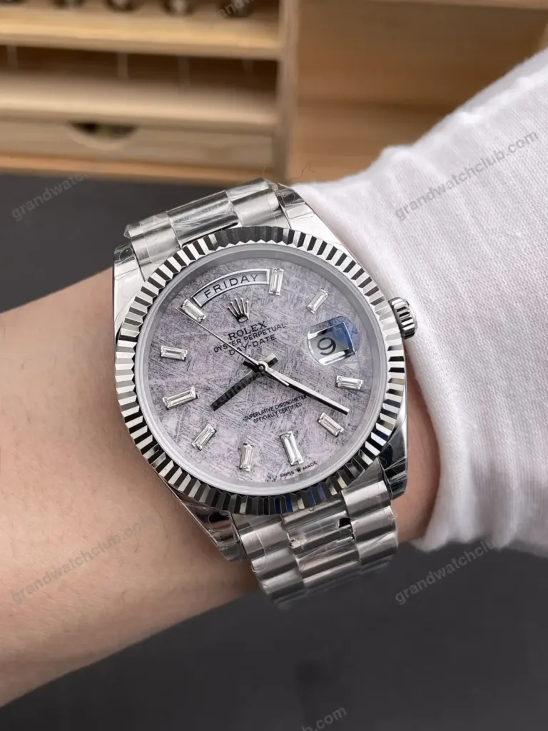 Super Clone Rolex Day-Date 40 Meteorite Diamond Dial 228239 President – Swiss SuperClone - photo 1