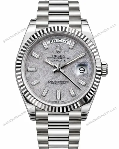 Super Clone Rolex Day-Date 40 Meteorite Diamond Dial 228239 President – Swiss SuperClone
