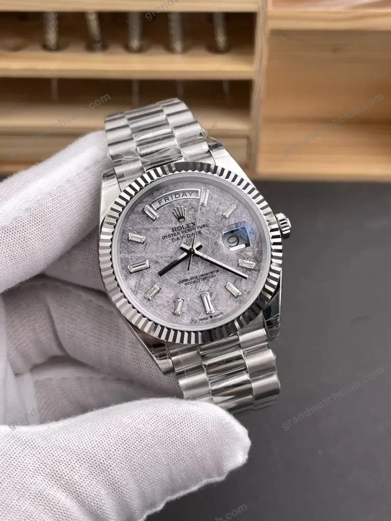 Super Clone Rolex Day-Date 40 Meteorite Diamond Dial 228239 President – Swiss SuperClone - photo 8