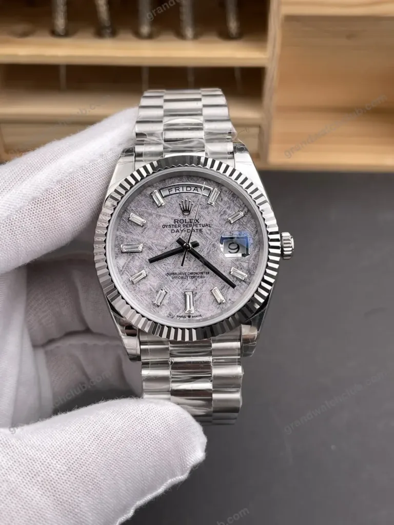 Super Clone Rolex Day-Date 40 Meteorite Diamond Dial 228239 President – Swiss SuperClone - photo 9