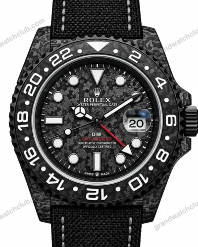 Super Clone Rolex GMT-Master II DIW Carbon Grey Red Hand 126710 – Swiss SuperClone