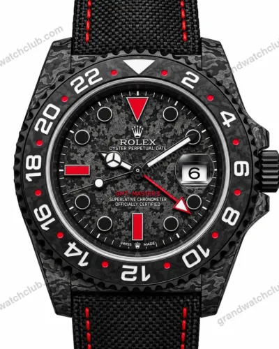 Super Clone Rolex GMT-Master II DIW Carbon Red Accent 126710 – Swiss SuperClone