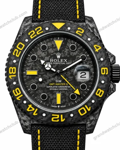 Super Clone Rolex GMT-Master II DIW Carbon Yellow Accent 126710 – Swiss SuperClone